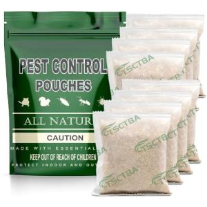 Pest Control Pouches, Mice Repellent Indoor, Rodent Repellent, Mouse Repellent, Mouse Deterrents, Rat Repellent for House,Roach,Spider,Roach,Ant,Mosquito,Silverfish and Lizard Repellent- 8P