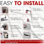 Rodent Barrier Kit, 3PCS Steel Wool Included PU Foam Hole Filler, 3.2"x7.5’ Steel Wool for Mice Control, Rodent Control Fill Fabric, Gloves, Scissors, Gap Blocker in Hole Pipeline Vent in House Garage