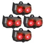 Solar Nocturnal Animal Repeller Coyote Deterrent Skunk Repellent Predator Control Fox Deterrent Deer Repeller with Red Flashing Lights Outdoor Garden Chicken Coop (4, Black)