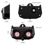 Solar Nocturnal Animal Repeller Coyote Deterrent Skunk Repellent Predator Control Fox Deterrent Deer Repeller with Red Flashing Lights Outdoor Garden Chicken Coop (4, Black)