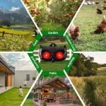 Solar Nocturnal Animal Repeller Coyote Deterrent Skunk Repellent Predator Control Fox Deterrent Deer Repeller with Red Flashing Lights Outdoor Garden Chicken Coop (4, Black)