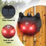 X-PEST 4 Pack Solar Powered Coyote Deterrent with Red LED Flashing Lights – Effective Coyote, Raccoon, Skunk, Deer & Hawk Deterrent – Waterproof Predator Lights for Yards, Gardens & Chicken Coop