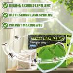 16 Pack Peppermint Oil Skunk Repellent Pouches - Powerful Skunk & Wild Hog Repellent Plant-Based Ingredients for Yard Outdoor Garage House, Skunks Raccoon Deterrent Safe for Kids & Pets, Easy to Use