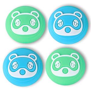 Tscope for Animal Crossing Thumb Grip Caps for Nintendo Switch/Switch Lite Controller, Joy-Cons Analog Joystick Cute Raccoon Soft Silicone Covers for NS Accessories (Anime Raccoon)