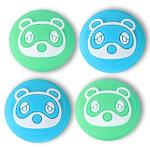 Tscope for Animal Crossing Thumb Grip Caps for Nintendo Switch/Switch Lite Controller, Joy-Cons Analog Joystick Cute Raccoon Soft Silicone Covers for NS Accessories (Anime Raccoon)