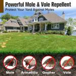 CONKAT Mole Repellent Outdoors, Powerful Mole Repellant for Lawns, Vole Repellent, Gopher and Groundhog Repellant Outdoor, Mole Control, Safe for Lawn and Garden- 8P