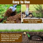 CONKAT Mole Repellent Outdoors, Powerful Mole Repellant for Lawns, Vole Repellent, Gopher and Groundhog Repellant Outdoor, Mole Control, Safe for Lawn and Garden- 8P