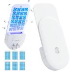 Flying Insect Trap, 2 in 1 Indoor Plug-in Fruit Fly Trap, 1 Trap White and 6 Glue Cards, Fruit Fly Traps for Gnat, Moth, Mosquito, Suitable for Every Part of The Home