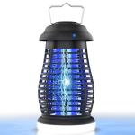 Bug Zapper Outdoor & Indoor Cordless Mosquito Zappers with Rechargeable 4800mAh Battery & Camping Light Electric Fly Trap for Patio, Kitchen, Backyard and Garden Portable Gnat Killer