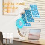 Flying Insect Trap, 2 in 1 Indoor Plug-in Fruit Fly Trap, 1 Trap White and 6 Glue Cards, Fruit Fly Traps for Gnat, Moth, Mosquito, Suitable for Every Part of The Home