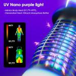 Bug Zapper Outdoor & Indoor Cordless Mosquito Zappers with Rechargeable 4800mAh Battery & Camping Light Electric Fly Trap for Patio, Kitchen, Backyard and Garden Portable Gnat Killer