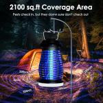 Bug Zapper Outdoor & Indoor Cordless Mosquito Zappers with Rechargeable 4800mAh Battery & Camping Light Electric Fly Trap for Patio, Kitchen, Backyard and Garden Portable Gnat Killer