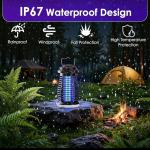 Bug Zapper Outdoor & Indoor Cordless Mosquito Zappers with Rechargeable 4800mAh Battery & Camping Light Electric Fly Trap for Patio, Kitchen, Backyard and Garden Portable Gnat Killer