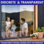 50 Window Fly Traps Sticky Non-Toxic Clear Fly Paper Indoor for Home. No Mess Flies Window Sticky Traps Bug Flies Strips Indoors. Fruit and Housefly Trap Indoor Flypaper Tape Gnat Catcher Killer