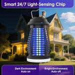 Bug Zapper Outdoor & Indoor Cordless Mosquito Zappers with Rechargeable 4800mAh Battery & Camping Light Electric Fly Trap for Patio, Kitchen, Backyard and Garden Portable Gnat Killer