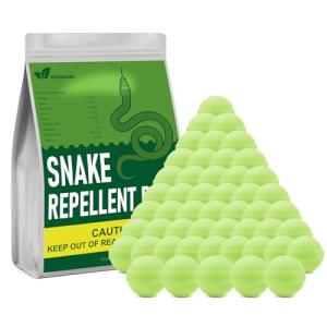 50 Pack Snake Be Gone for Yard Powerful Pet Safe,Moth Balls for Lawn Garden Camping Fishing Home to Repels Snakes and Other Pests