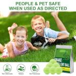 50 Pack Snake Be Gone for Yard Powerful Pet Safe,Moth Balls for Lawn Garden Camping Fishing Home to Repels Snakes and Other Pests