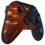 eXtremeRate Replacement Shell for Xbox Series X & S Controller - Unleash Your Style - Fire Eagle vs Ice Snake Custom Acessories Front Housing Cover for Xbox Core Controller [Control NOT Included]