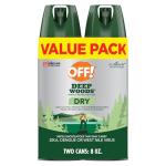 OFF! Deep Woods Insect Repellent Aerosol, Dry, Non-Greasy Formula, Bug Spray with Long Lasting Protection from Mosquitoes and Ticks, 4 Oz, 2 Count