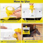 Glovv Fly Traps Outdoor Hanging with Fly Bait, 4 Pack Disposable Bags Hunter Ranch Trap, Flies Control Bug Catcher Killer Repellent for Stable Horse Barn & Farm