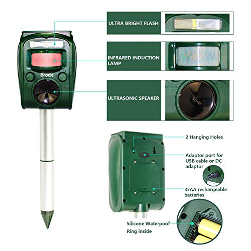 Broox Solar-Powered Animal Repellent Device