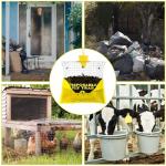 Glovv Fly Traps Outdoor Hanging with Fly Bait, 4 Pack Disposable Bags Hunter Ranch Trap, Flies Control Bug Catcher Killer Repellent for Stable Horse Barn & Farm