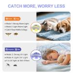 Lickoon 2 Packs Flea Traps for Inside Your Home with 6 Sticky Pads and USB Cable, Flea Light Traps for Home, Hanging Pest Control Device for Bugs Moths Gnats, Effective Indoor Outdoor