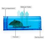 Humane Mouse Trap | Catch and Release Mouse Traps That Work | Mice Trap No Kill for mice/Rodent Pet Safe (Dog/Cat) Best Indoor/Outdoor Mousetrap Catcher Non Killer Small Capture Cage (Blue)