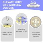 Lickoon 2 Packs Flea Traps for Inside Your Home with 6 Sticky Pads and USB Cable, Flea Light Traps for Home, Hanging Pest Control Device for Bugs Moths Gnats, Effective Indoor Outdoor