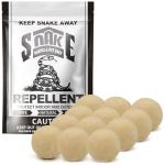 Snake Control Ball Repel Rattlesnake, Copperhead, Cottonmouth, Coral Snake, Kingsnake, Bullsnake, Rat Snake & Other Snake, Snake Repel for Home Yard, Snake Away Repellent Safe for Kids & Pets 12 PCS