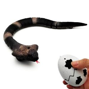 Upgrade Remote Control Snake Toy Electric Sensor RC Cobra Realistic Fast Flexible Moving Fake Joke Scary Trick Prank for Pets Cats Dogs Kids Boys Birthday Gifts