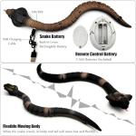 Upgrade Remote Control Snake Toy Electric Sensor RC Cobra Realistic Fast Flexible Moving Fake Joke Scary Trick Prank for Pets Cats Dogs Kids Boys Birthday Gifts