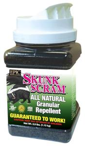Skunk Scram All Natural Granular Repellent - All-Natural, Animal, People and Pet Safe Granule from EPIC Repellents (2.5 lb Shaker)