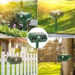 Solar Skunk Repellent, Waterproof Animal Repellent for Skunk Raccoon Yard Garden Lawn Outdoor
