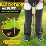Gopher & Mole Bait Applicator, Stainless Steel Gopher/Mole/Vole Killer, Durable and Removable Gardening Pest Control Tool for Yard, Upgraded Non-Clogging Bait Outlet(Not Include Bait)