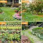 4 Pack Mole Repellent Solar Powered, IP65 Waterproof Snake Repellent for Yard, Ultrasonic Deterrent Outdoor, Rabbit, Skunk, Gopher, Groundhog, Chipmunk, Vole, Armadillo Repeller for Lawns Garden