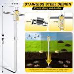 Gopher & Mole Bait Applicator, Stainless Steel Gopher/Mole/Vole Killer, Durable and Removable Gardening Pest Control Tool for Yard, Upgraded Non-Clogging Bait Outlet(Not Include Bait)