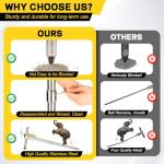 Gopher & Mole Bait Applicator, Stainless Steel Gopher/Mole/Vole Killer, Durable and Removable Gardening Pest Control Tool for Yard, Upgraded Non-Clogging Bait Outlet(Not Include Bait)