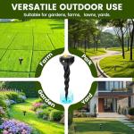 Solar Mole Repellent Stakes, Snake Repellent for Yard, Ultrasonic & Vibrating Deterrent Spikes Waterproof, Effective Get Rid of Vole Groundhog Gopher Skunk Chipmunk Snake Rabbit for Lawn Yard Garden