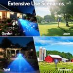 2 Packs Solar Animal Repeller Ultrasonic, Cat Repellent Outdoor with USB Recharging, Waterproof Ultrasonic Deer Repellent Motion Activated Repel Dog, Squirrel, Deer, Raccoon, Skunk, Rabbit