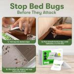 BugMD Bed Bug Trap (1 Pack, 12 Traps) - Interceptors, Bed Bug Prevention, Sticky Glue Traps, Insect Trap Indoor