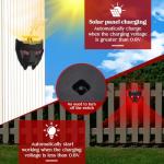 4 Pack Solar Animal Repellent,Waterproof Solar Nocturnal Animal Deterrent Device with Flashing Lights - Chase Away Raccoon,Coyote,Deer,Fox,Cat,Outdoor Pest Control for Garden, ​Chicken Coop & Farm