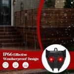 4 Pack Solar Animal Repellent,Waterproof Solar Nocturnal Animal Deterrent Device with Flashing Lights - Chase Away Raccoon,Coyote,Deer,Fox,Cat,Outdoor Pest Control for Garden, ​Chicken Coop & Farm