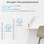 Ultrasonic Insect & Pest Repeller, Ultrasonic Mice Repellent for Insect, Roaches, Spiders, Bugs, Mosquitoes, Pest Control for House Garage RV Hotel, 6 Pack