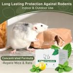 Pest Rodent Repellent, 24 Pack Peppermint Oil for Mice, Mouse, Rats, Spider, Roach, Ant, Bugs, Squirrel, Insect Repellent Pest Control Indoor & Outdoor Use, Natural Mouse Deterrent Family & Pet Safe