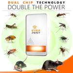 Ultrasonic Pest Control Repeller Plug in 2 Pack Repellent - Get Rid of Mosquito, Mice, Cockroach Spider Bed Bug Squirrel Fly Wasp Ant Mice Indoor, Outdoor, Patio Home Roach Infestation