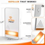 Ultrasonic Pest Control Repeller Plug in 2 Pack Repellent - Get Rid of Mosquito, Mice, Cockroach Spider Bed Bug Squirrel Fly Wasp Ant Mice Indoor, Outdoor, Patio Home Roach Infestation