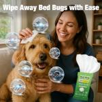 30 Pack Extra Thick Bed Bug Repellent Wipes, Natural Plant Ingredient, Travel Size & Individually Wrapped, Pest Control Wipes for Mattress, Furniture, Luggage, Car Seat & Home Use, Hotels, Theaters