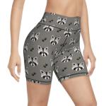 CVFGHJOKC Cute Raccoon Women's Biker Shorts High Waist Tummy Control Yoga Short Exercise Workout Bottom Lifting Tights Short Pants,Small