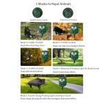 Solar Ultrasonic Animal Repellent Outdoor, 1Pack Repel Cats Dogs Squirrel Deer Fox Raccoon Rabbit Mole Coyote Deterrent, Waterproof with Motion Detector &LED Flash Lights for Yard Farm Garden